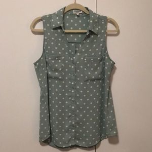 Express Sleeveless Polkadot Blouse